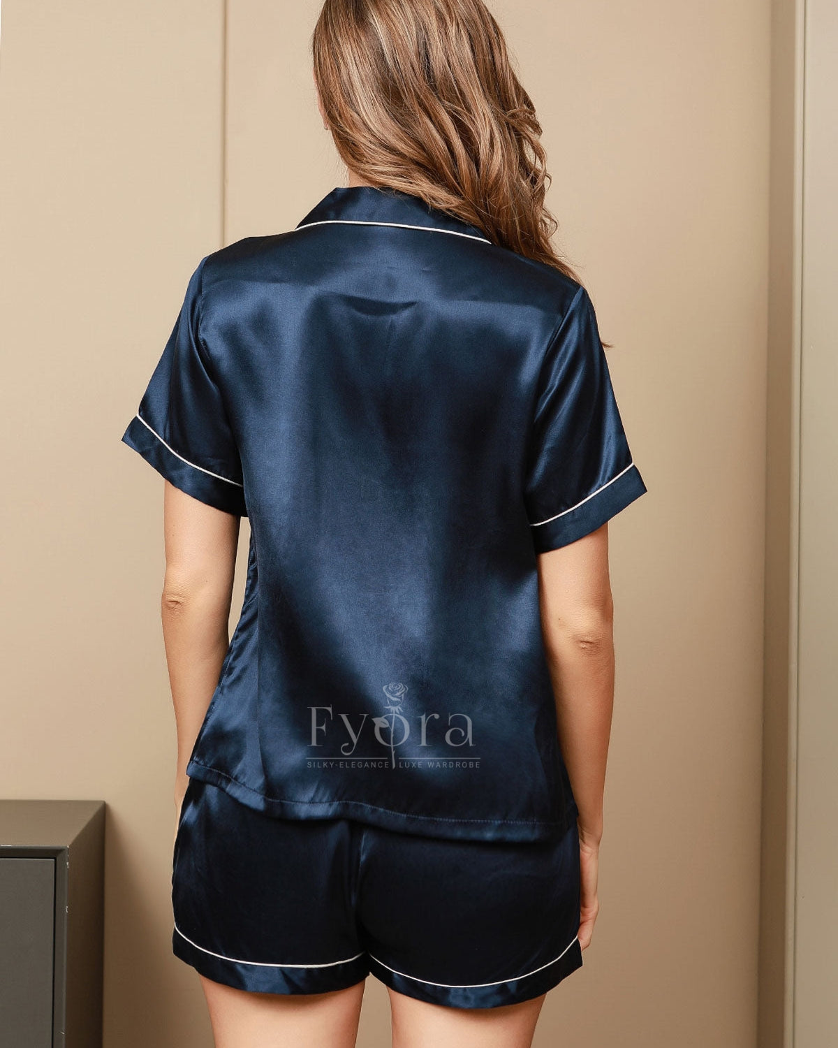 Silky Elegance Short Sleeve Pajama Set