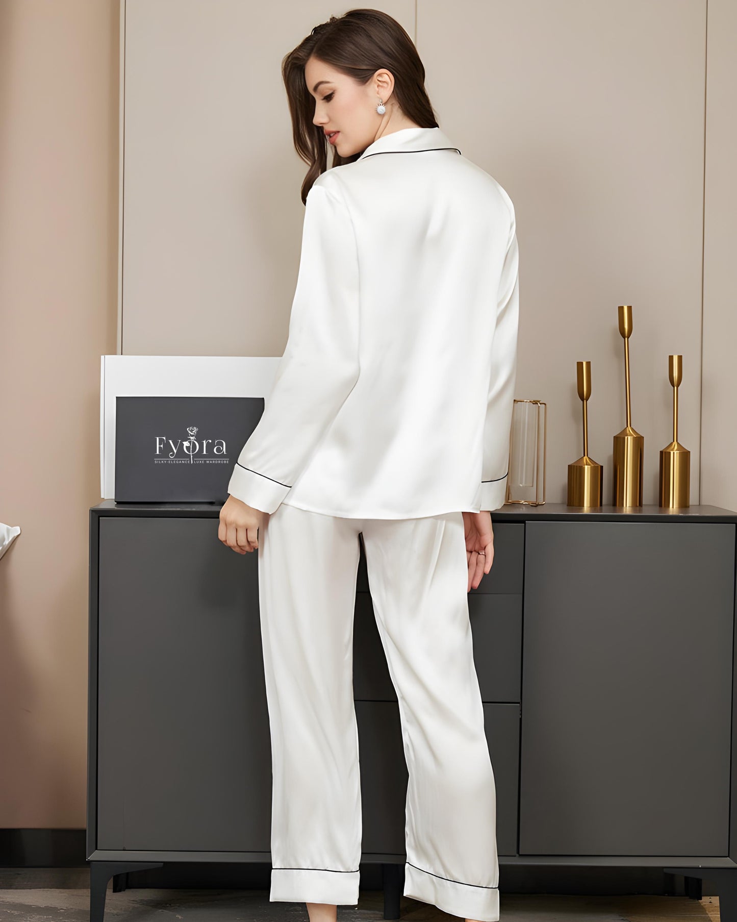 Luxury Women's Silk Satin Pajama Set
