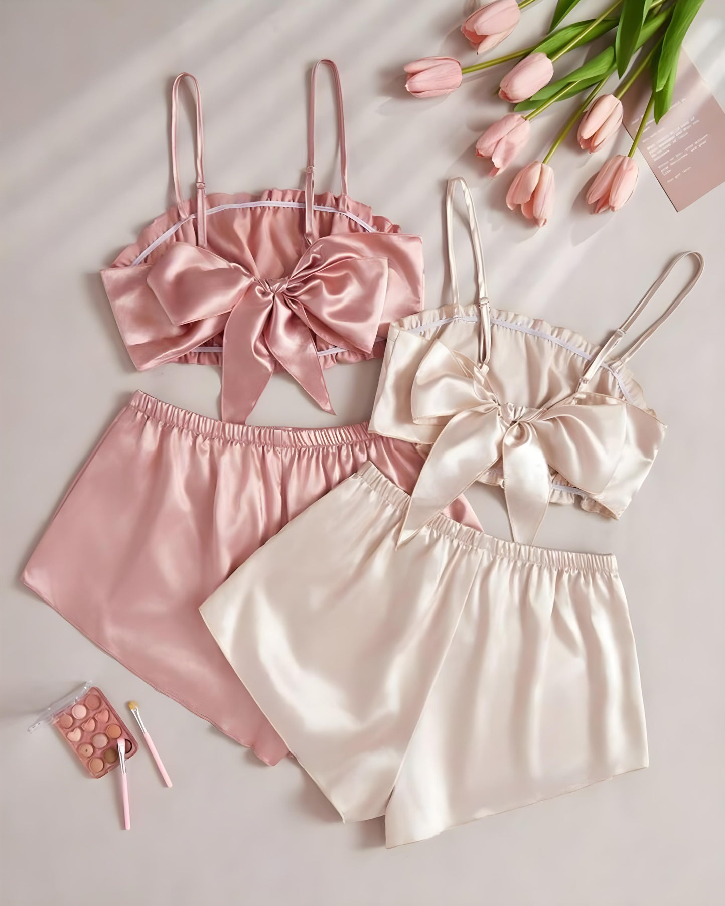 Velour Whisper – Duo Set in Pure Silk Luxury