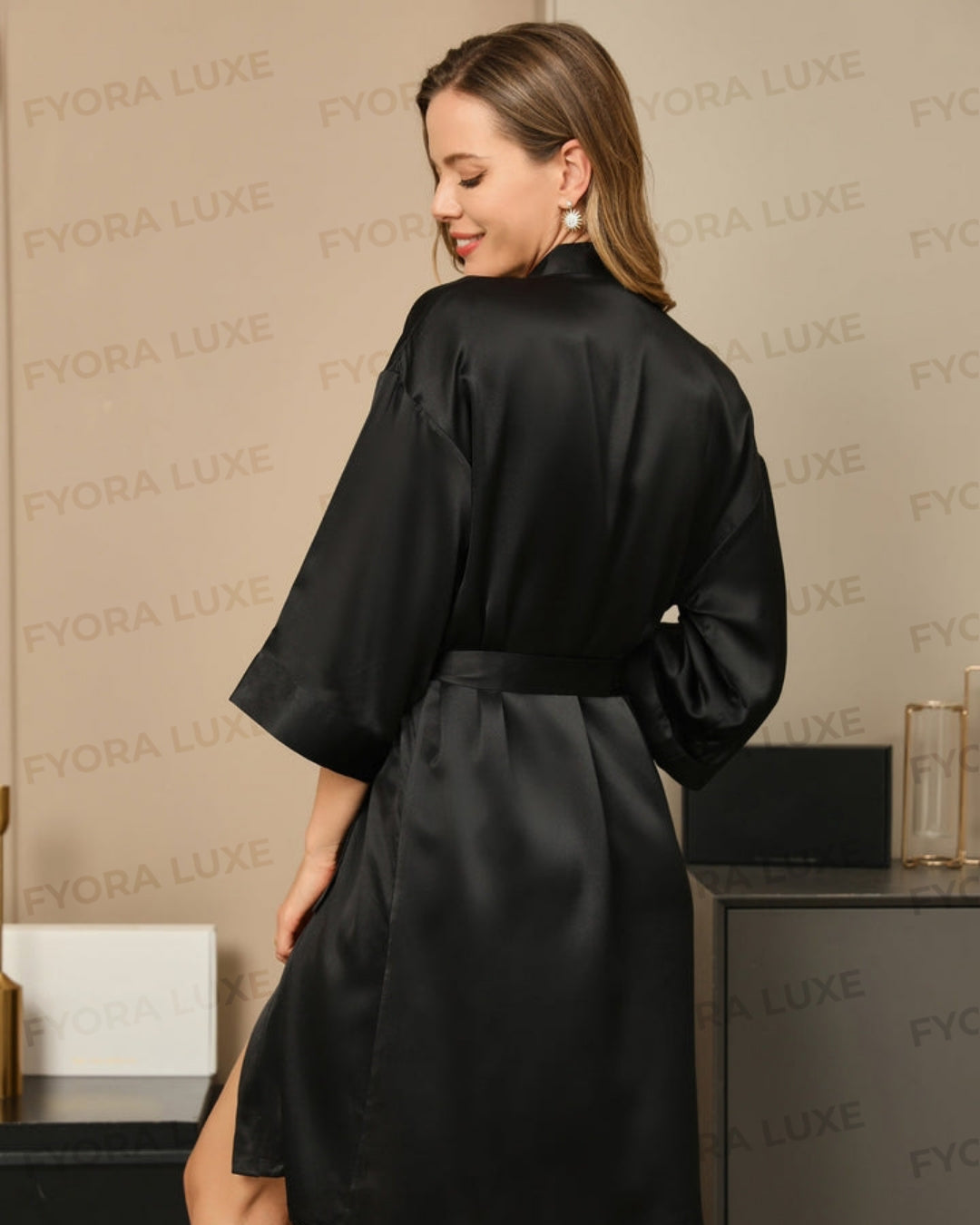 Silk Belted Wrap Womens Robe