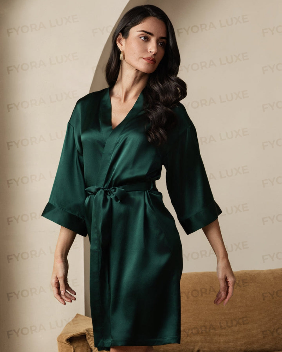 Silk Belted Wrap Womens Robe