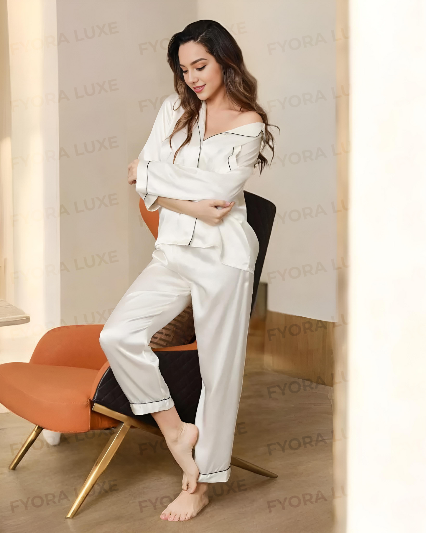 Luxury Women's Silk Satin Pajama Set
