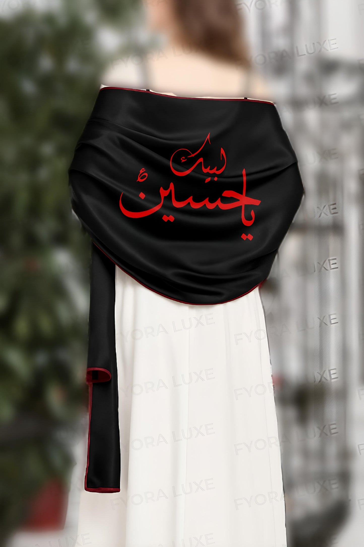 Shaam-e-Gham: The Muharram Tribute Satin Shawl-2