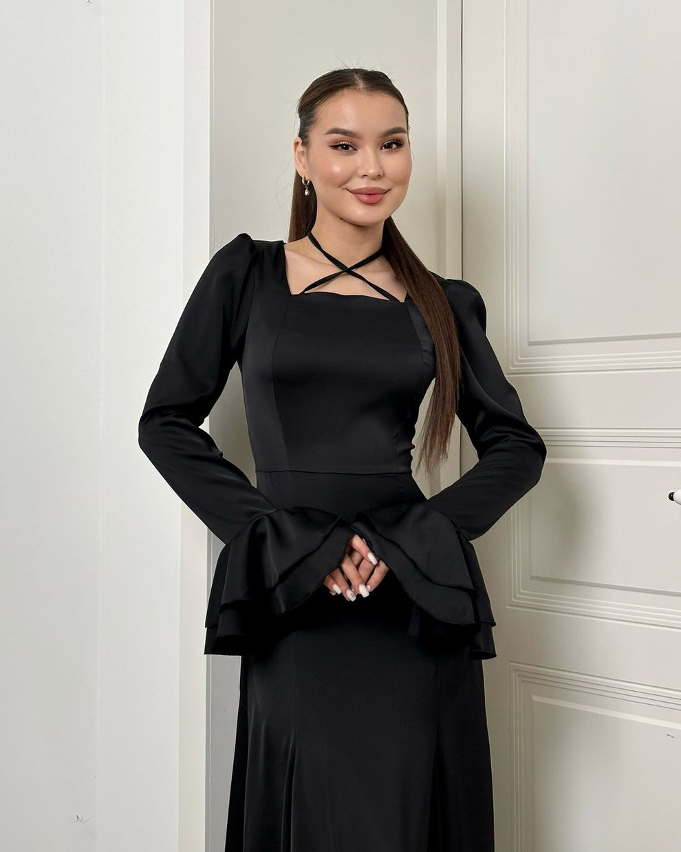 Luxe Bell Sleeves - Long Maxi Dress