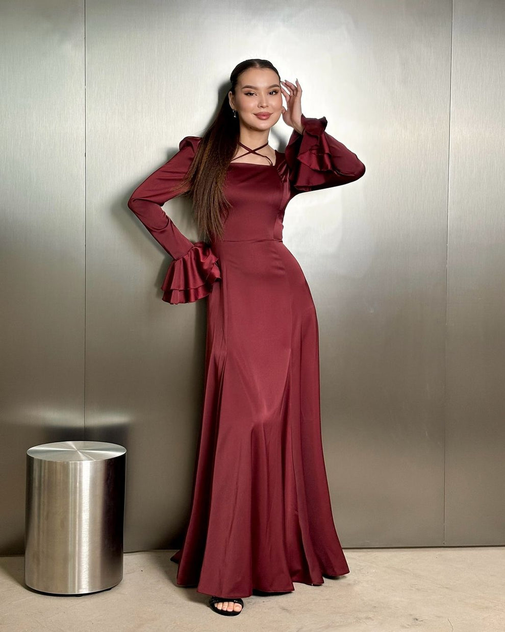 Luxe Bell Sleeves - Long Maxi Dress