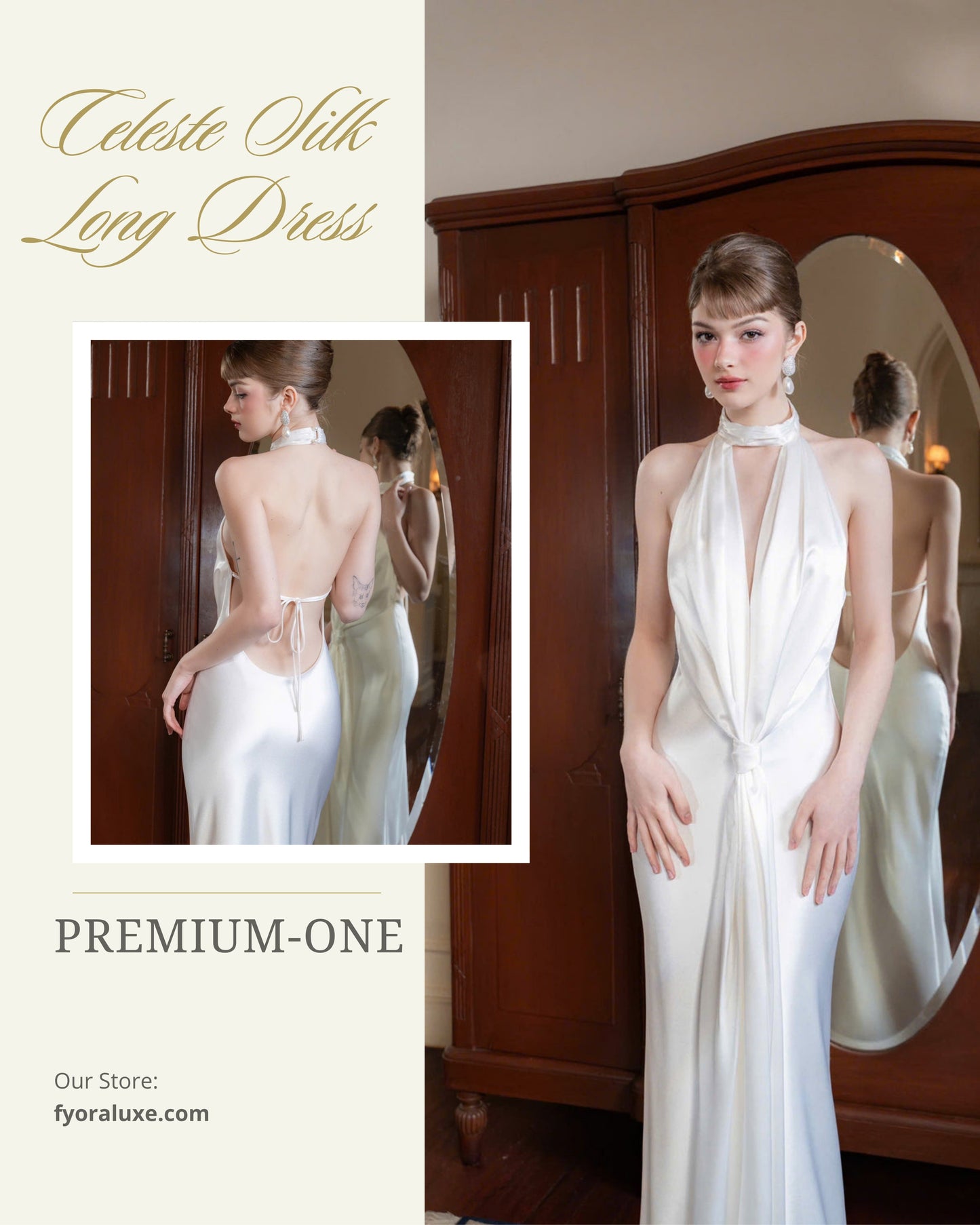 Celeste Satin Luxe Long Dress