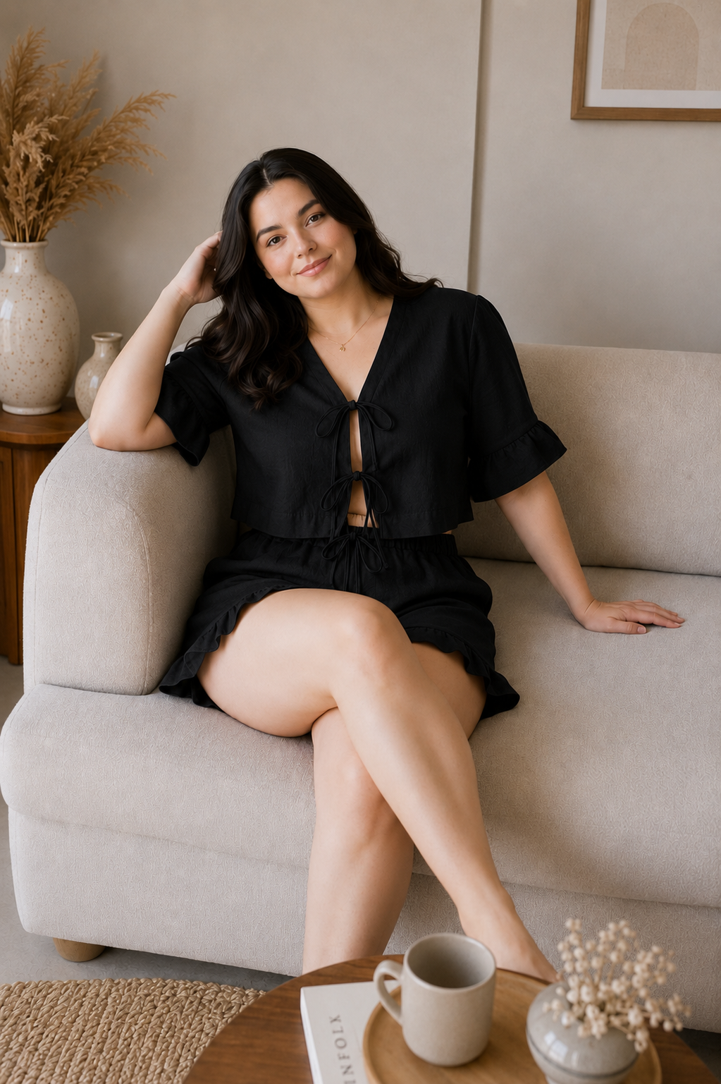 Aurelia Lounge Set – Premium Soft Linen Sleepwear & Everyday Loungewear