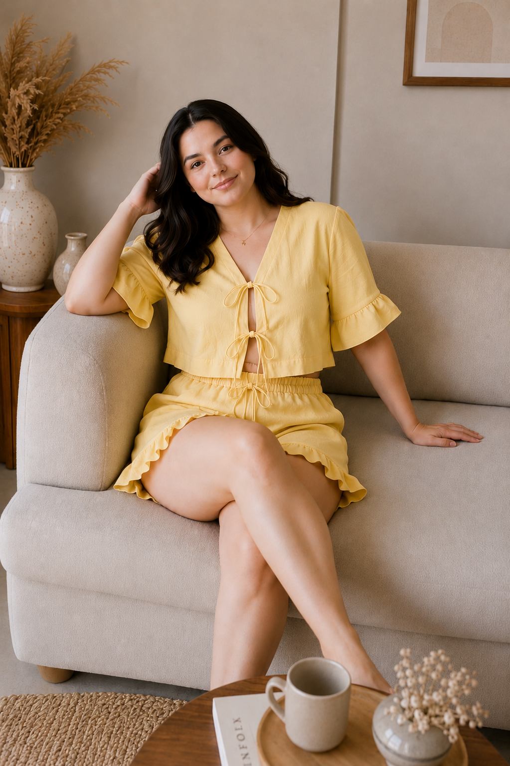 Aurelia Lounge Set – Premium Soft Linen Sleepwear & Everyday Loungewear