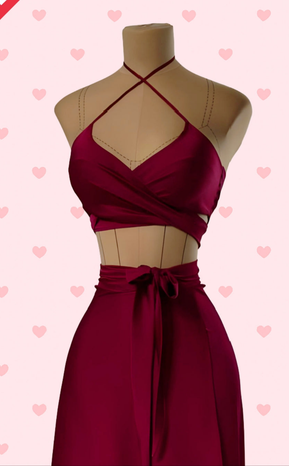 Celeste Silk Halter Wrap Luxury Skirt