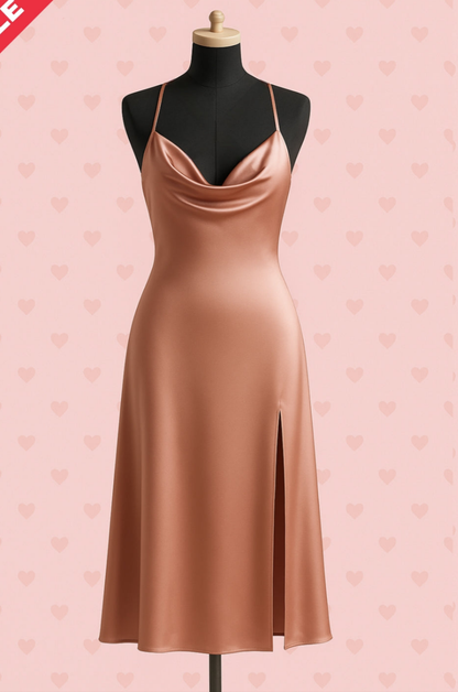 Crisscross Back - Velora Luxe Slip Dress