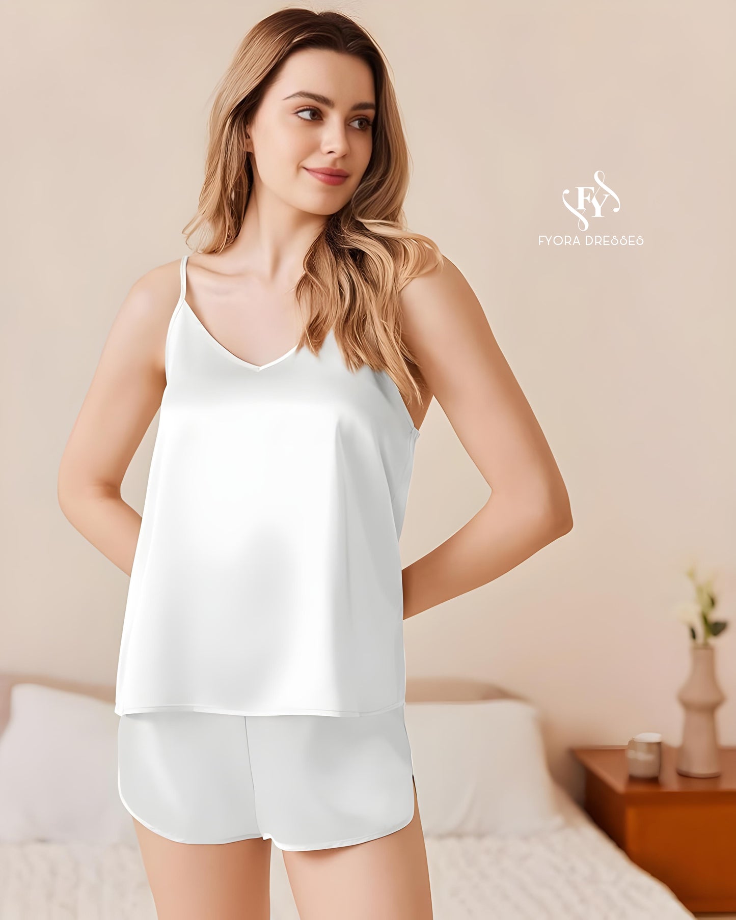 Opulence Silk Cami Shorts Set – Effortless Elegance