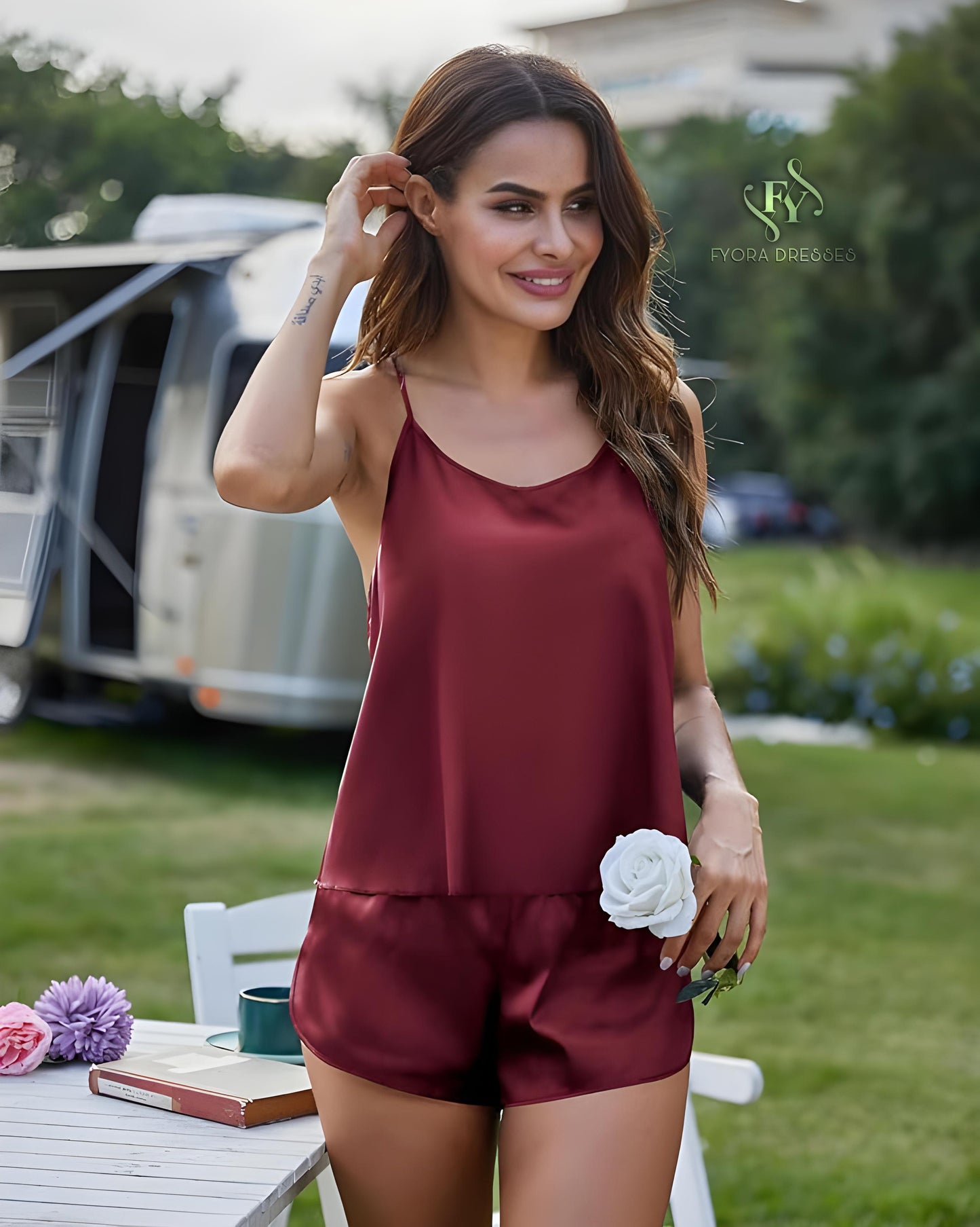 Opulence Silk Cami Shorts Set – Effortless Elegance