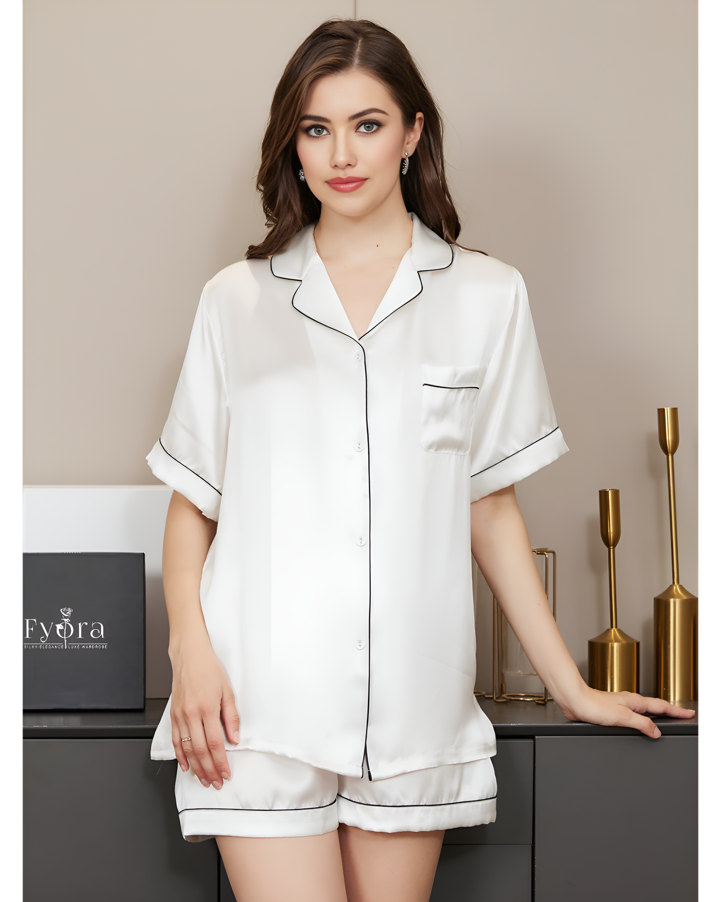 Luxury Women's Silk Satin Pajama Set