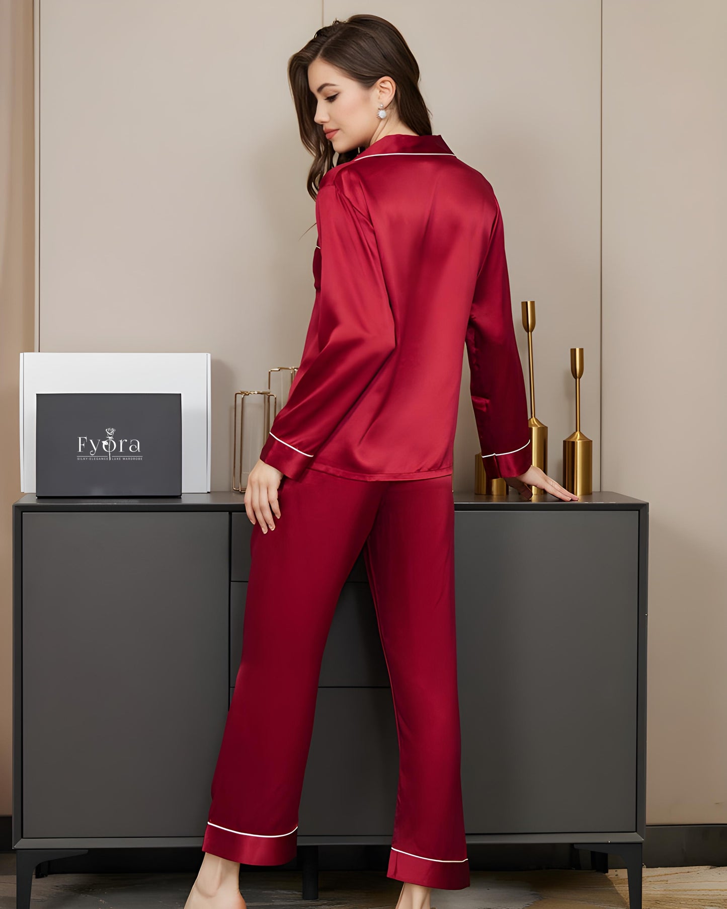 Luxury Women's Silk Satin Pajama Set