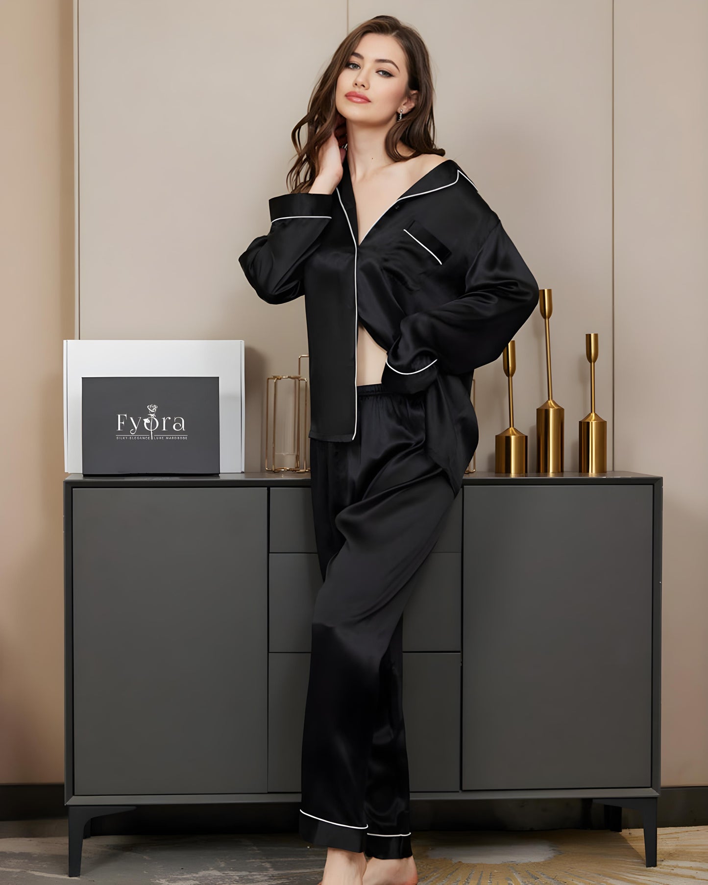 Luxury Women's Silk Satin Pajama Set