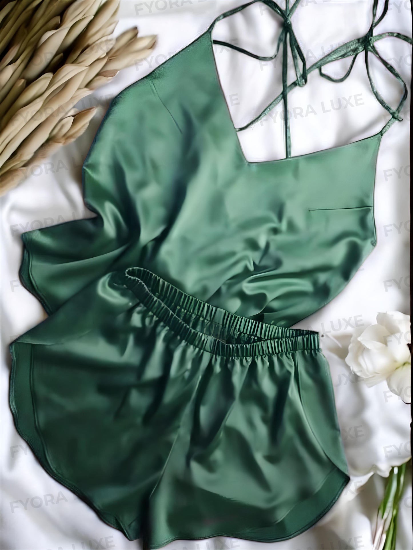 Opulence Silk Cami Shorts Set – Effortless Elegance