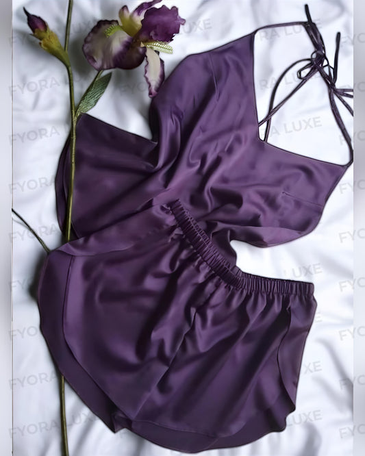 Opulence Silk Cami Shorts Set – Effortless Elegance
