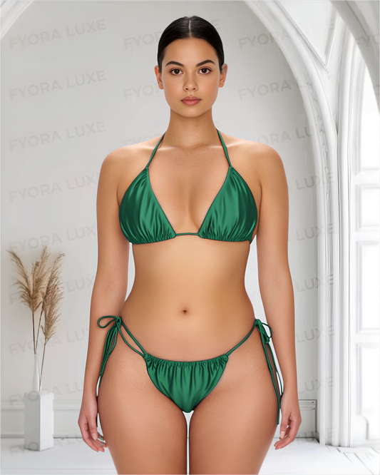 Silken Allure - Luxe Adjustable Tie-Side Bikini Set