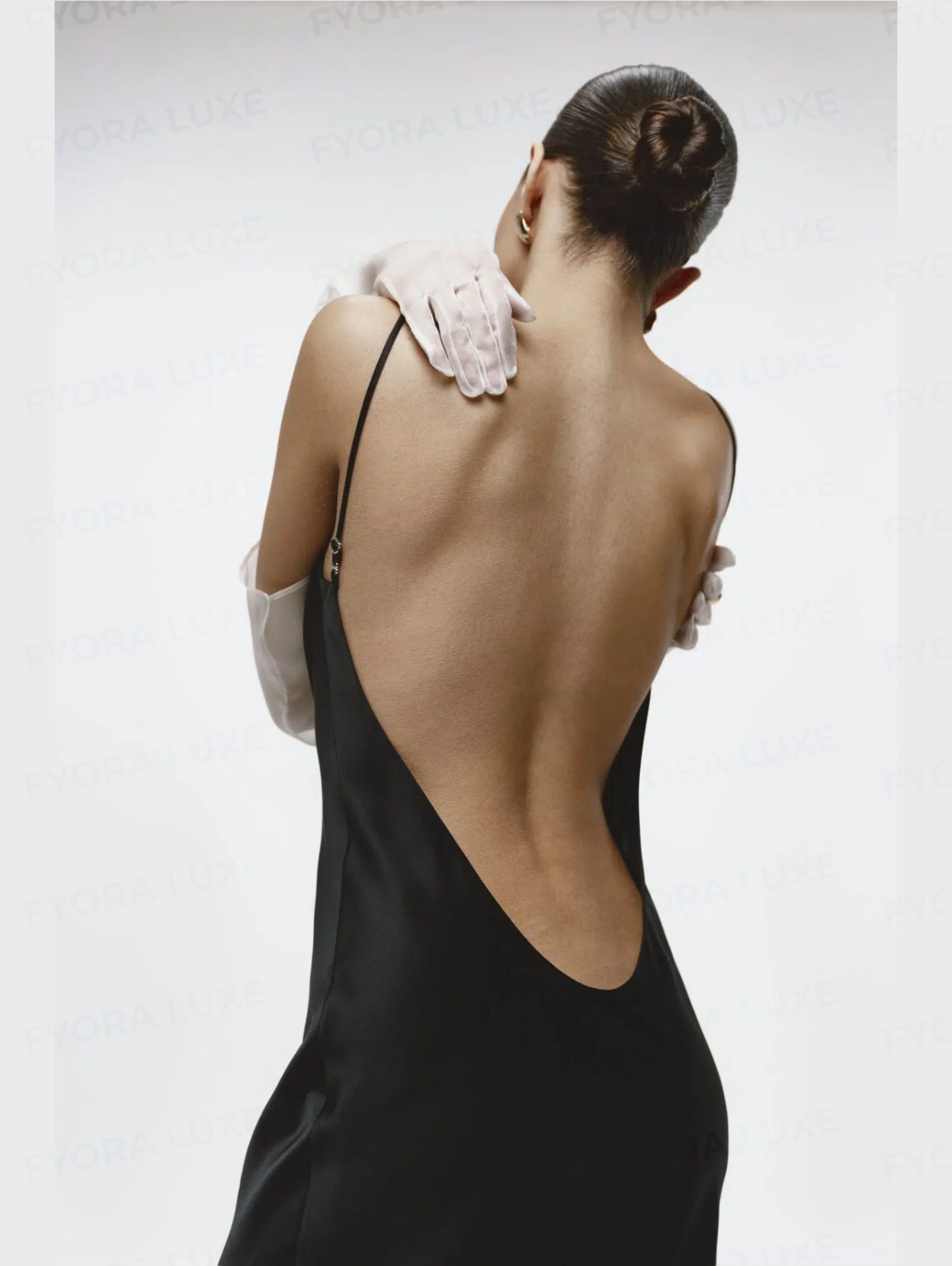 The Queen’s Embrace: Regal Backless Silk Maxi Dress