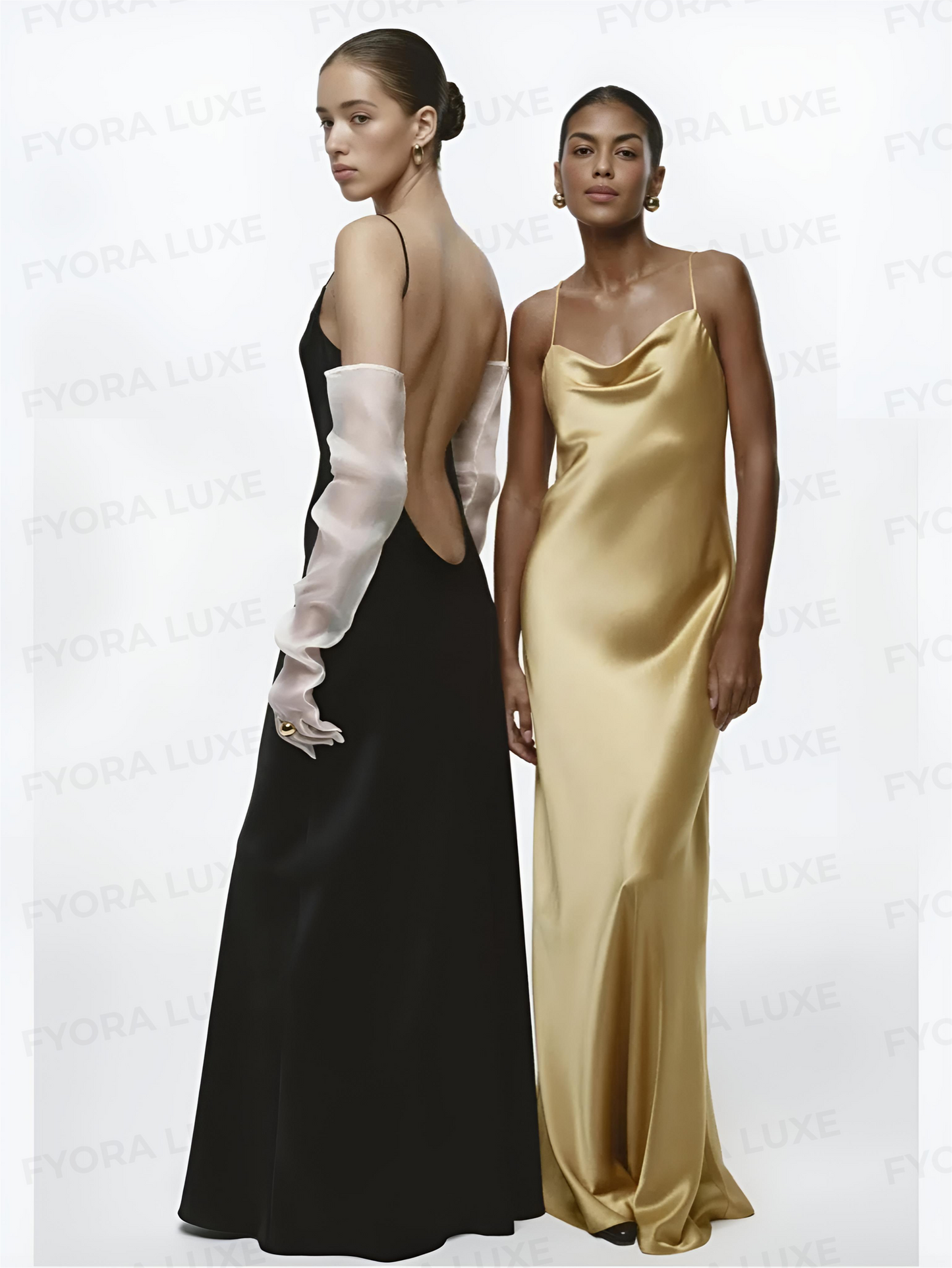 The Queen’s Embrace: Regal Backless Silk Maxi Dress