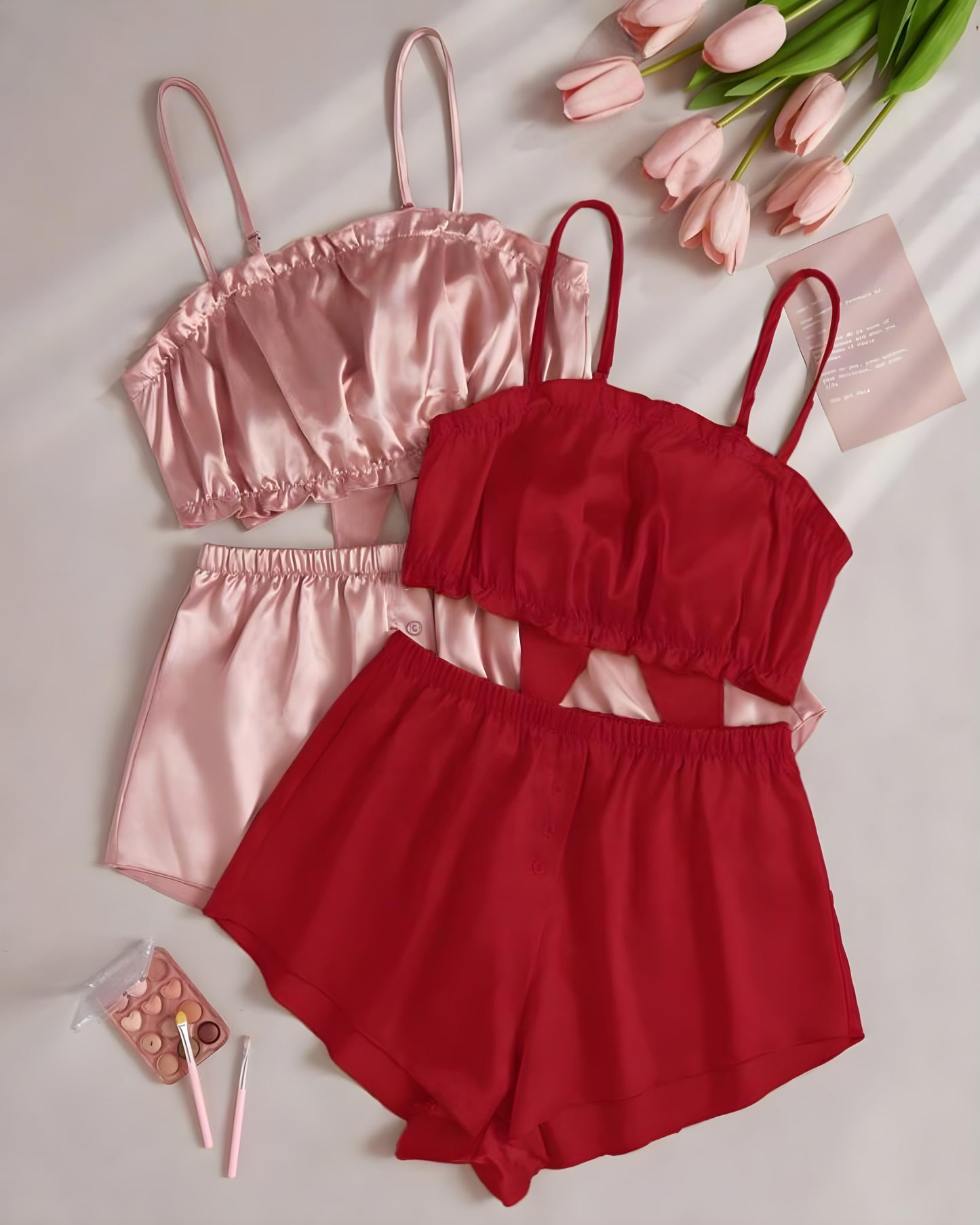 Velour Whisper – Duo Set in Pure Silk Luxury