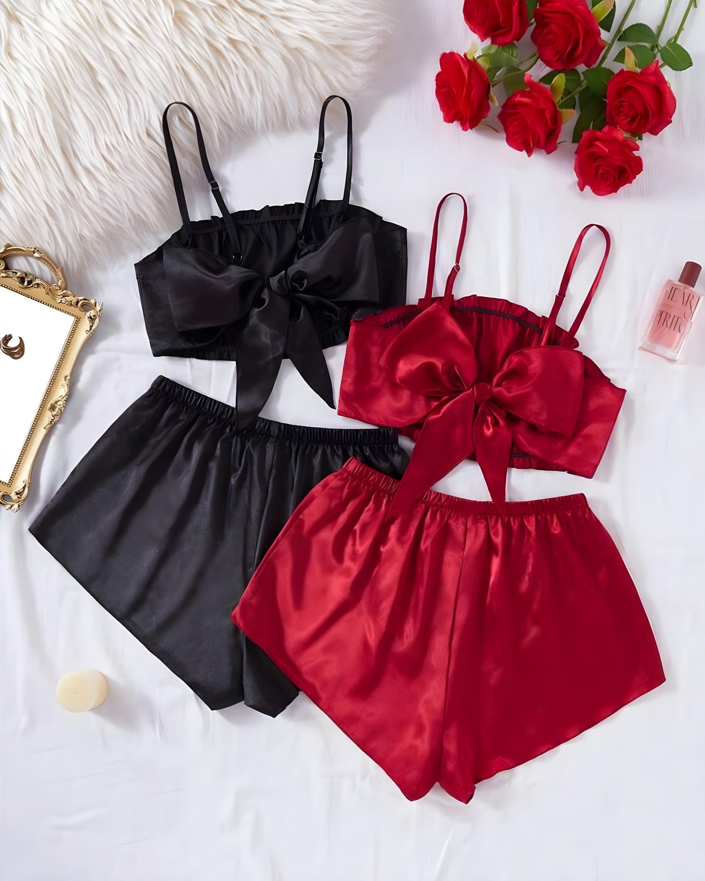 Velour Whisper – Duo Set in Pure Silk Luxury