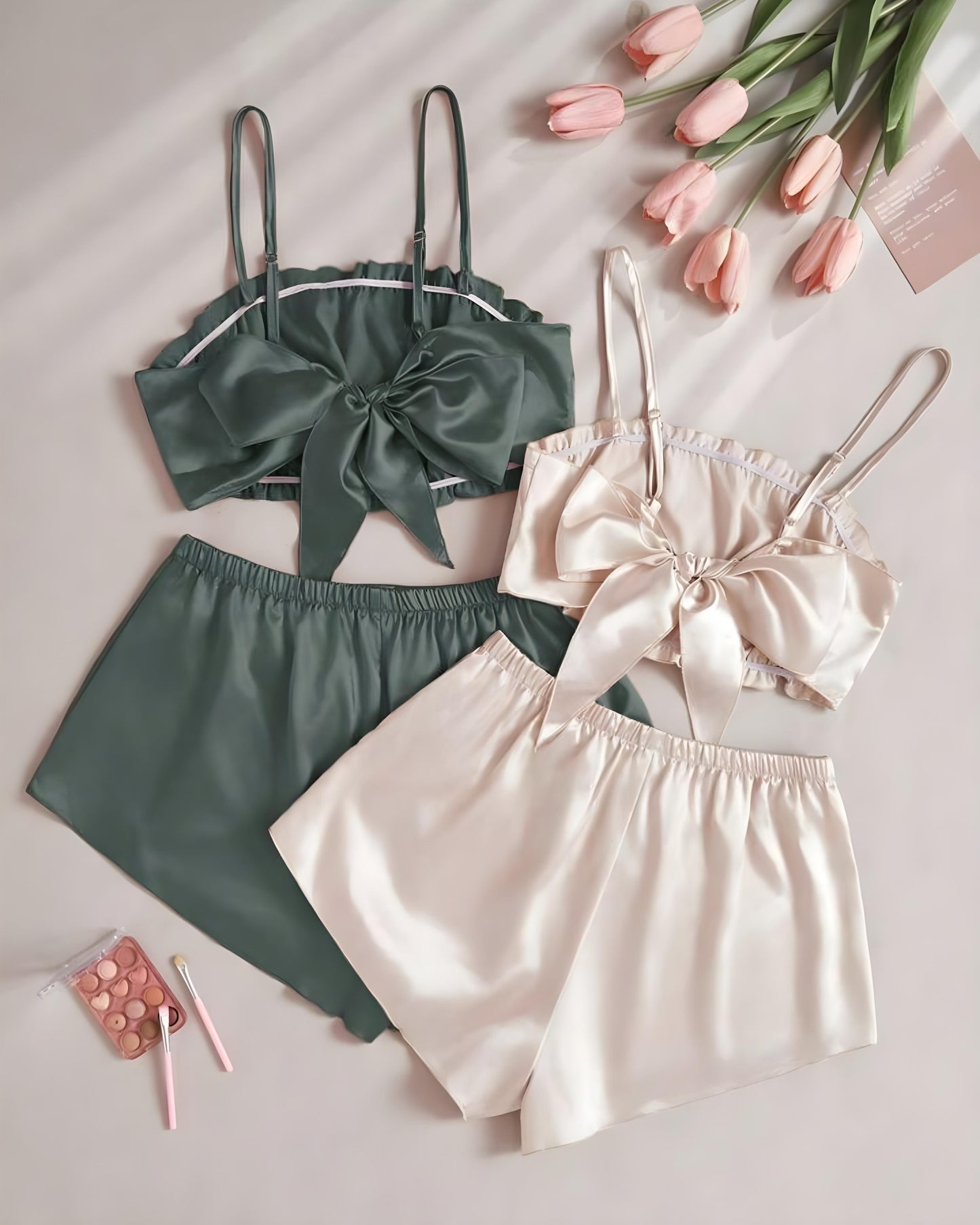 Velour Whisper – Duo Set in Pure Silk Luxury