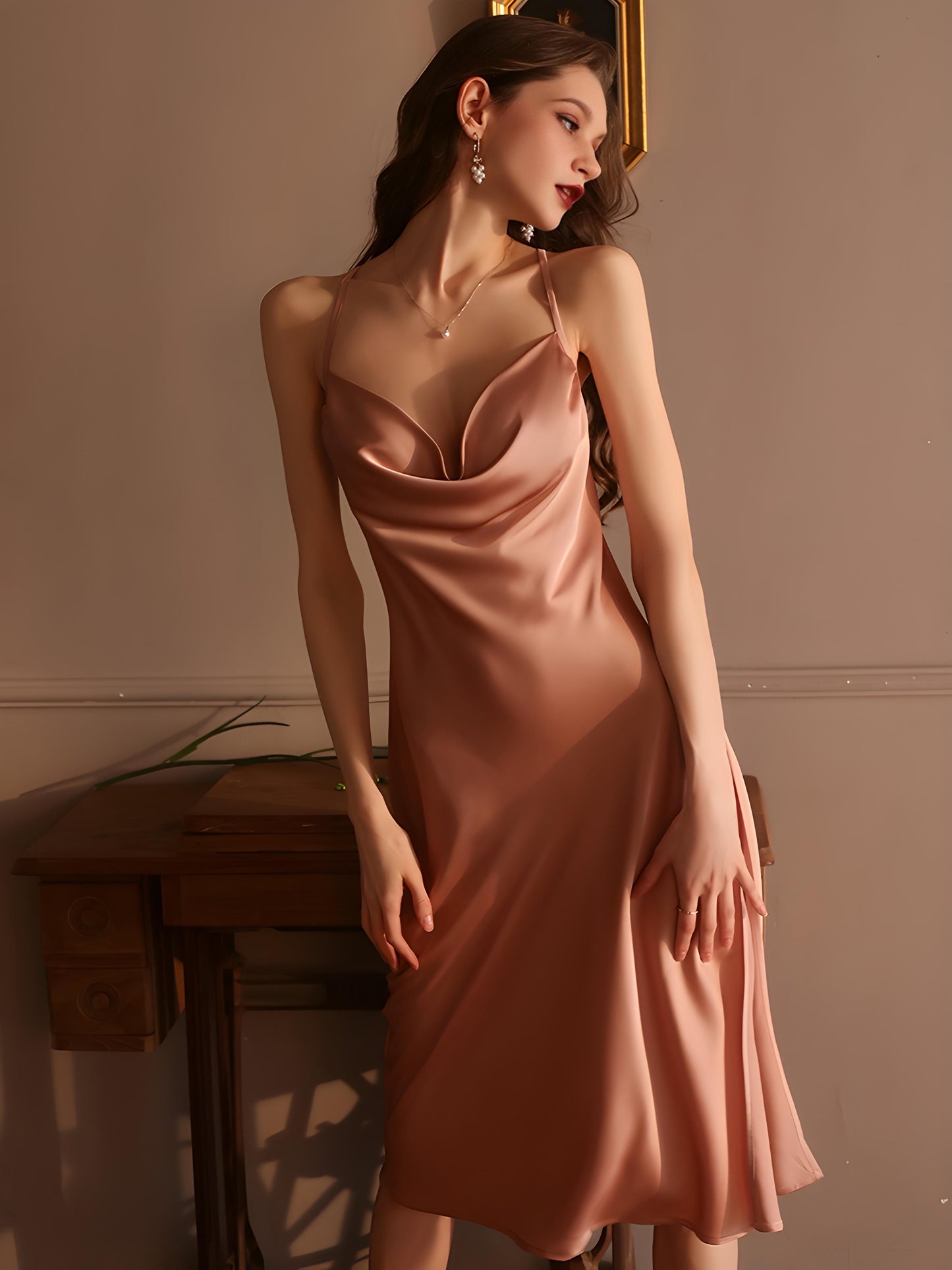 Crisscross Back - Velora Luxe Slip Dress