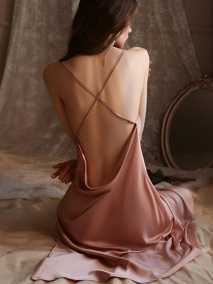 Crisscross Back - Velora Luxe Slip Dress