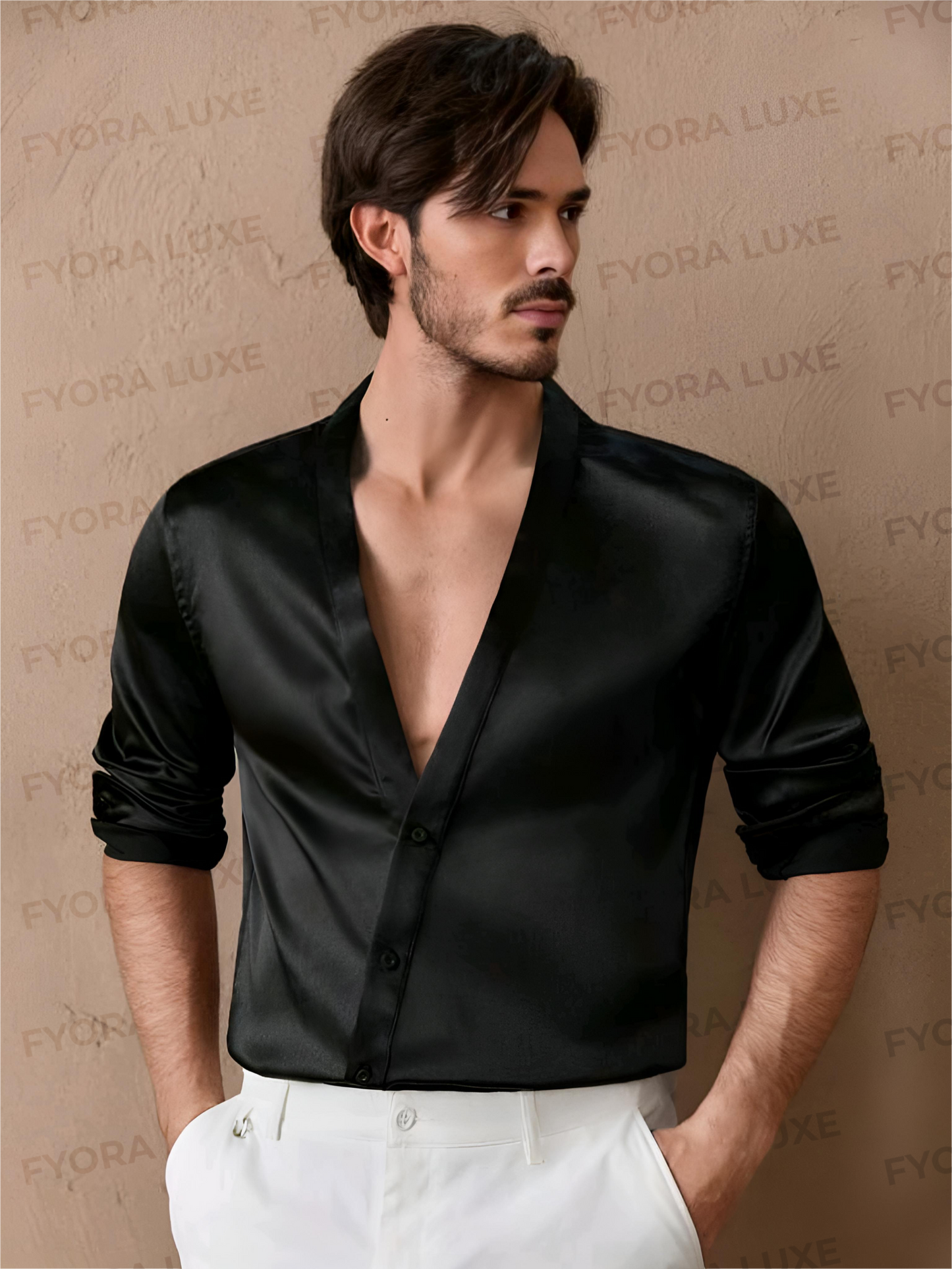 Manfinity Luxe - Men's Satin T-Shirt