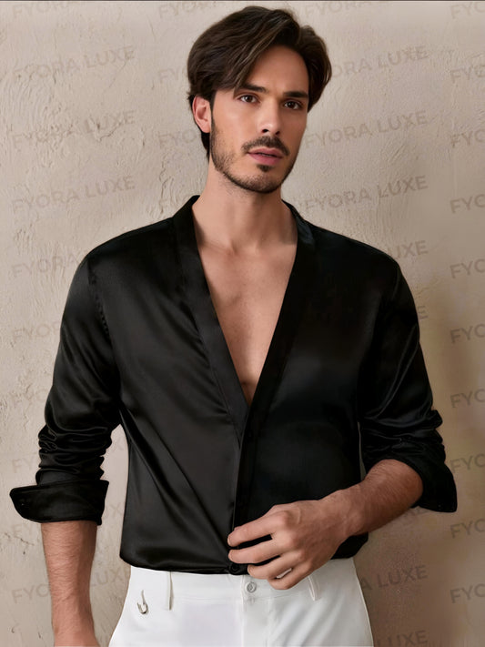 Manfinity Luxe - Men's Satin T-Shirt