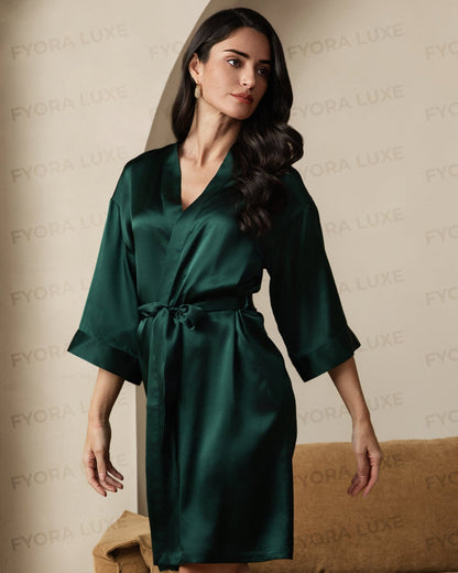 Silk Belted Wrap Womens Robe