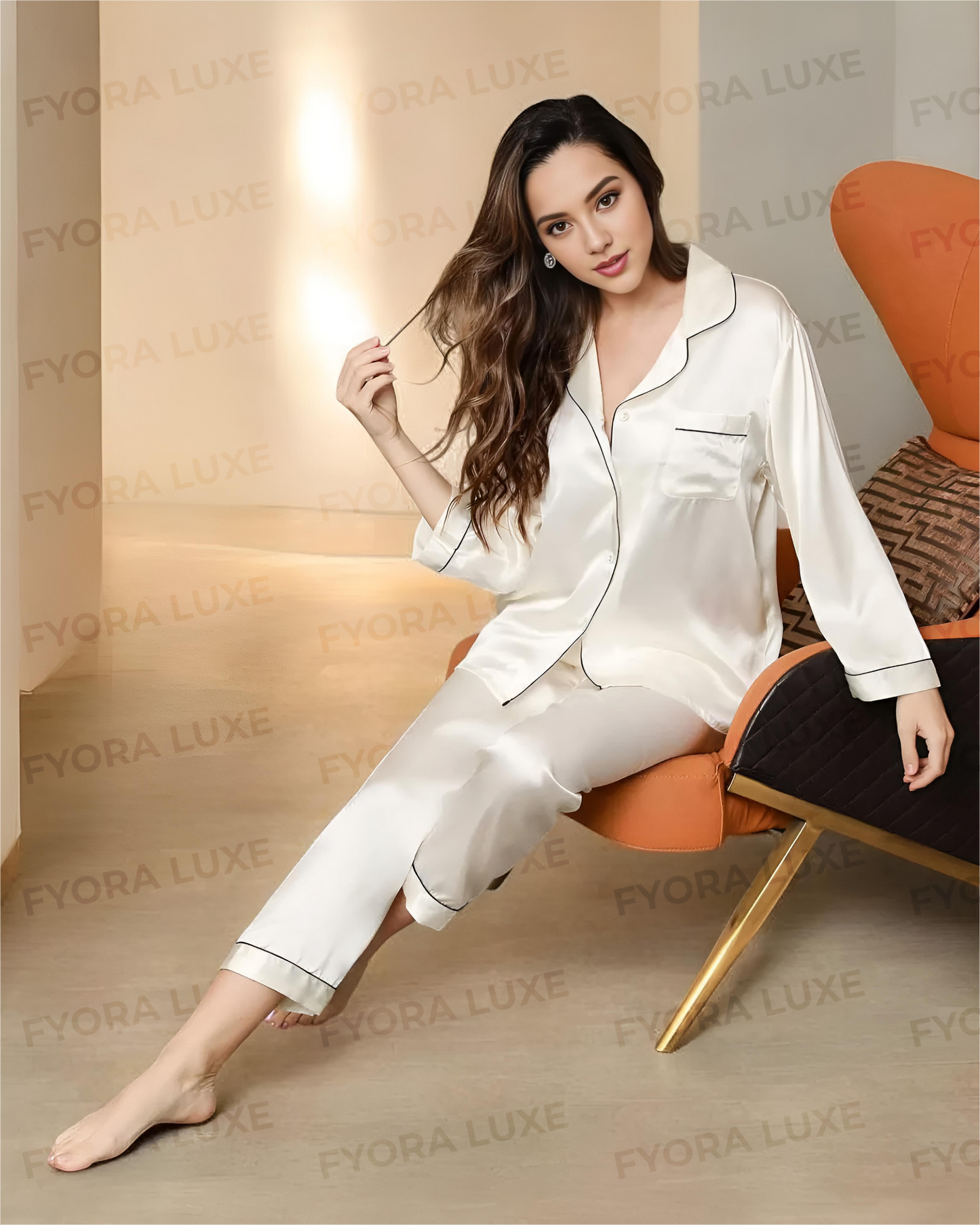 Luxury Women's Silk Satin Pajama Set