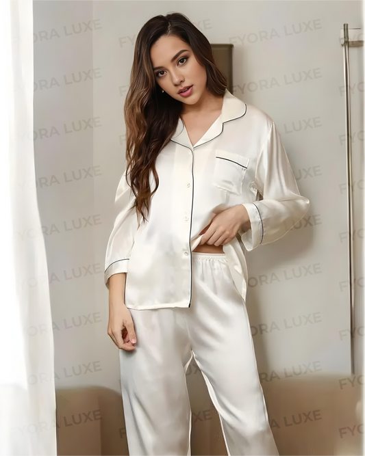 Luxury Women's Silk Satin Pajama Set