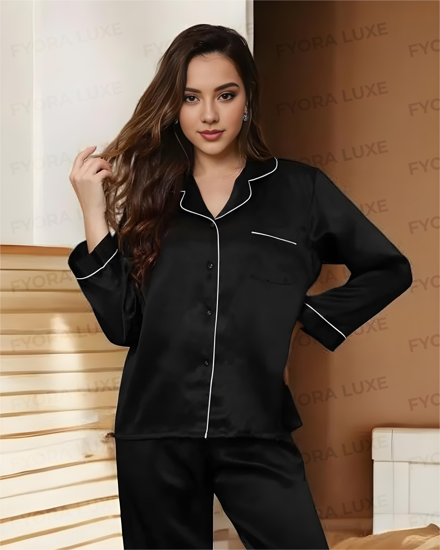 Luxury Women's Silk Satin Pajama Set