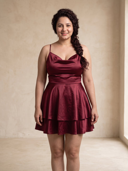 CaLosh Trendy Tie-Back Nightdress – Silky Backless Maxi Dress