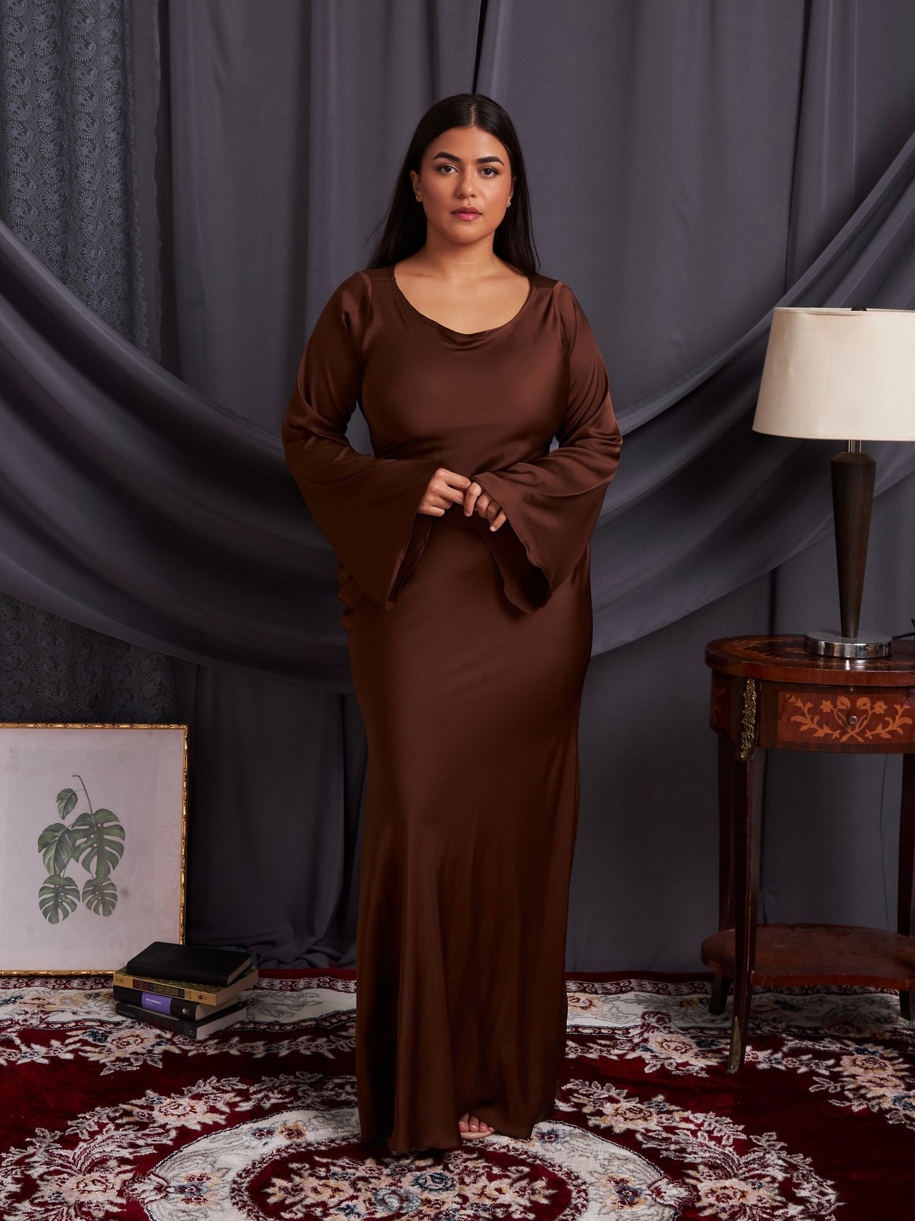 Monarch Satin Silk Gown – Her Majesty’s Sovereign Edition