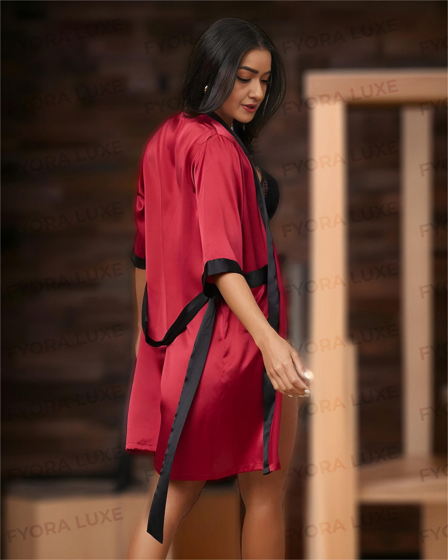 Celeste Luxe Satin Robe