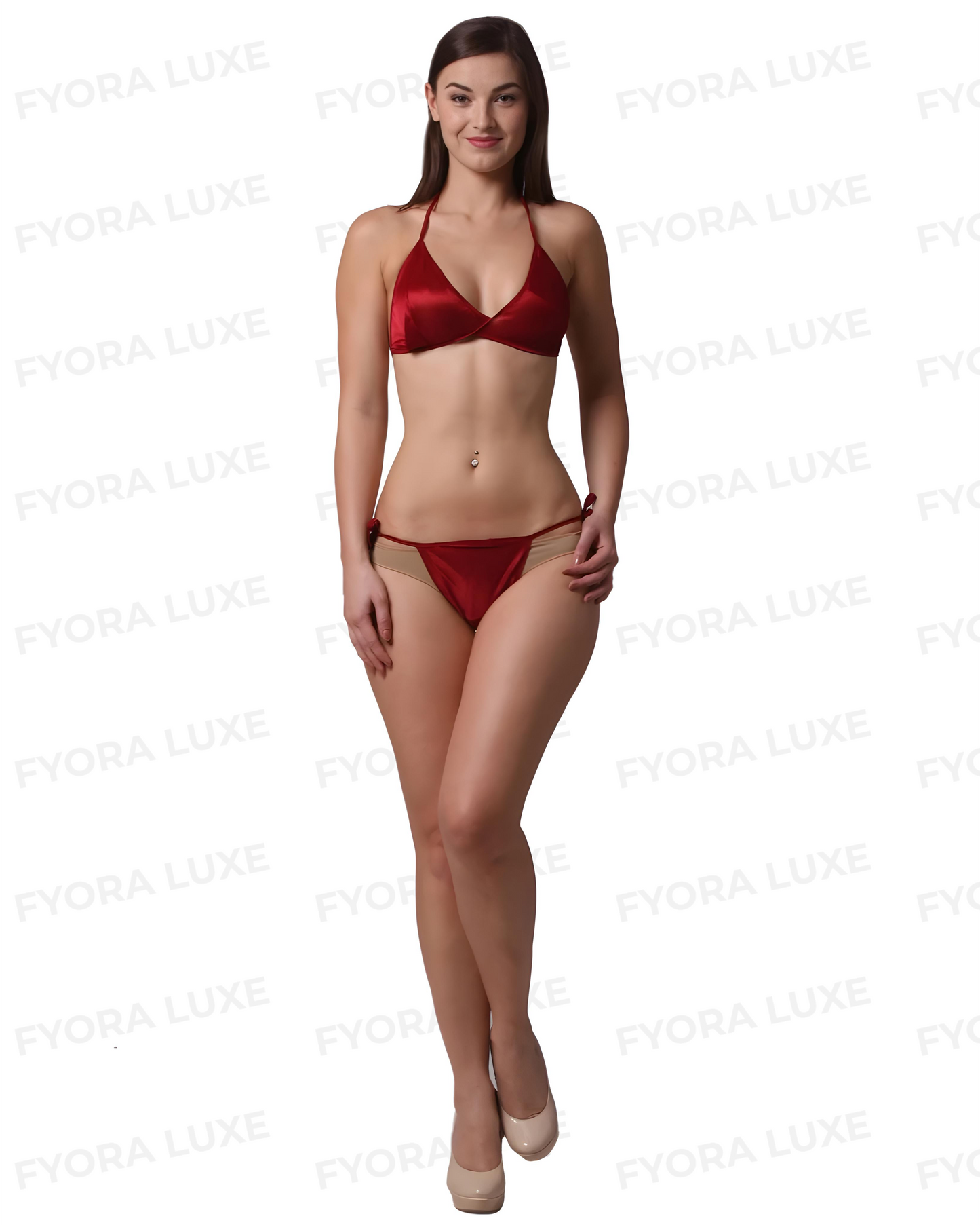 LuxeSilk Two-Piece Bikini - Elegant Silkwear