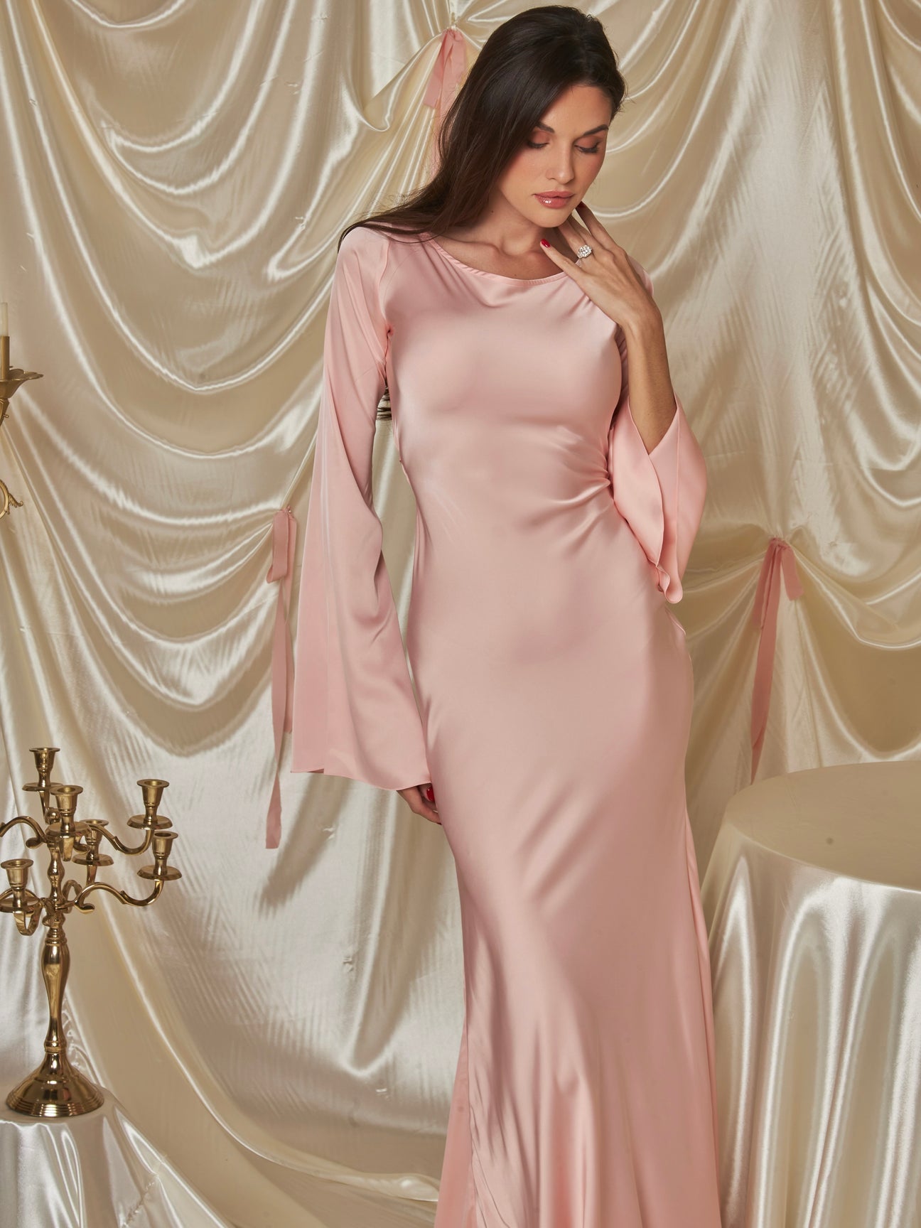 Monarch Satin Silk Gown – Her Majesty’s Sovereign Edition