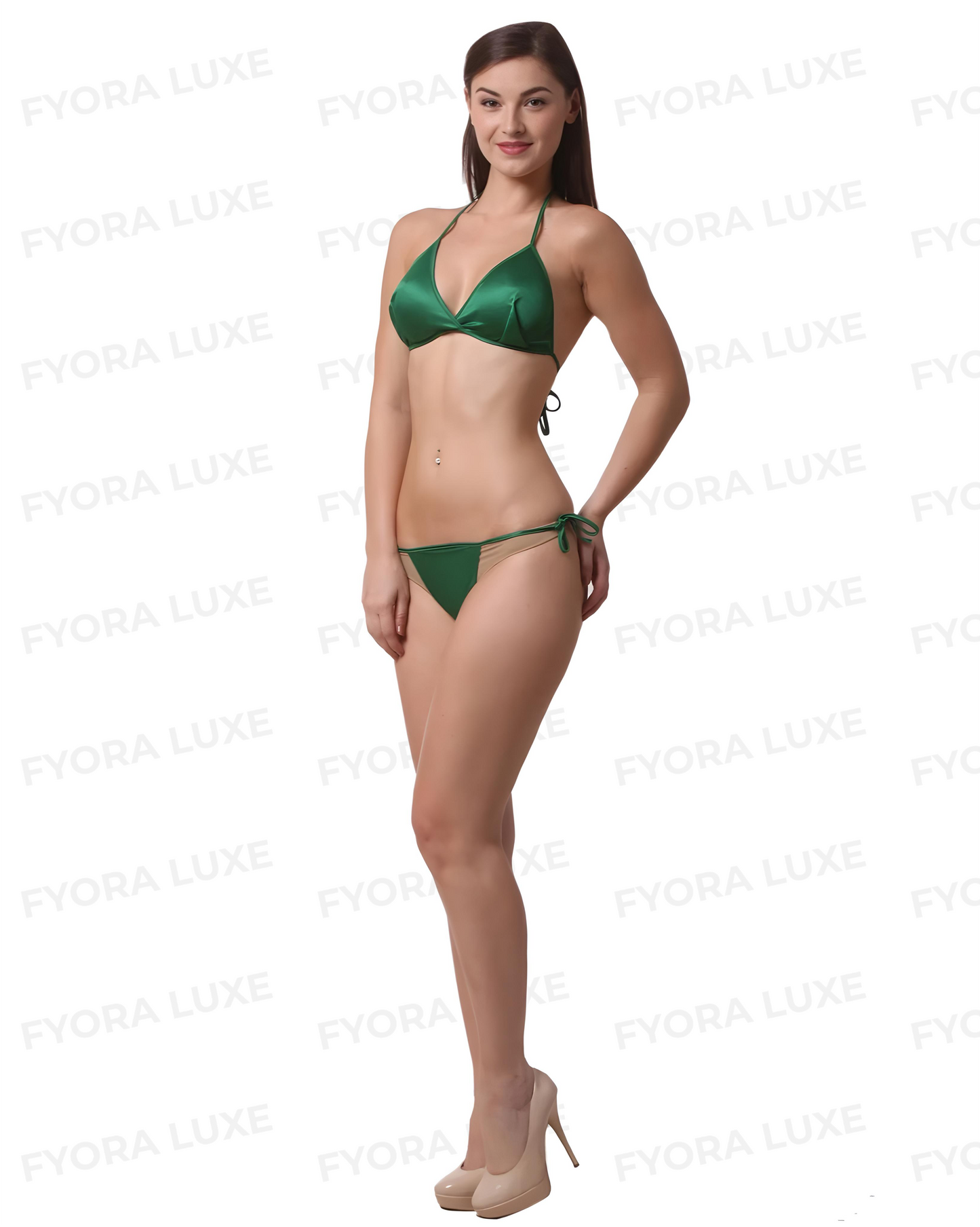 LuxeSilk Two-Piece Bikini - Elegant Silkwear